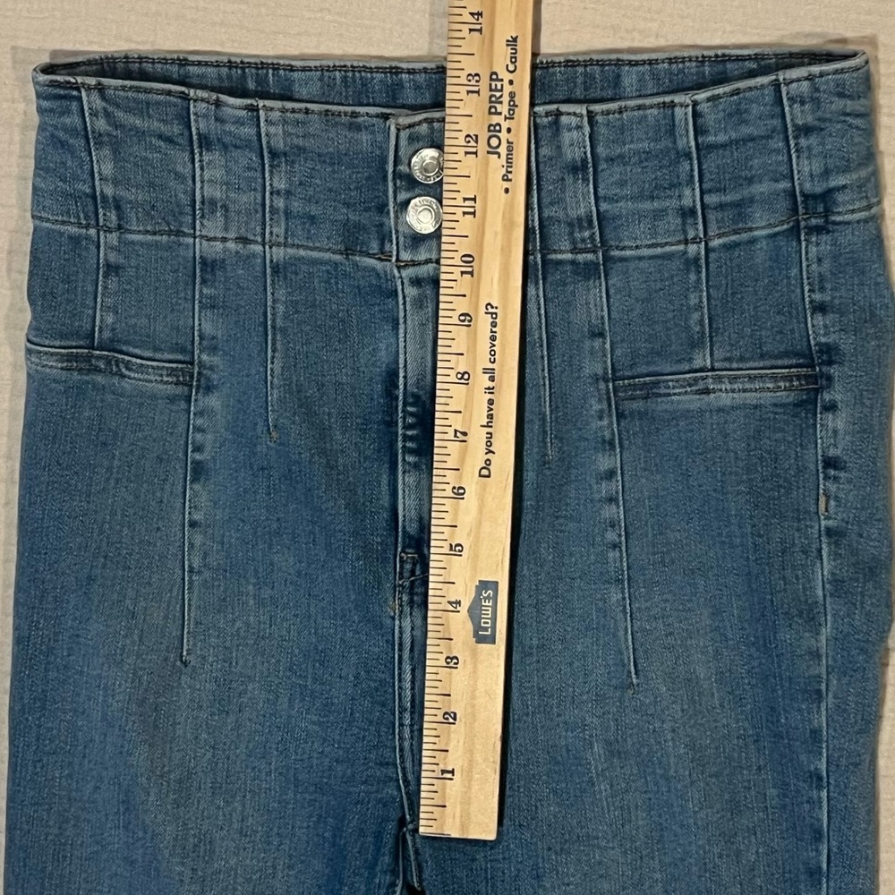 Free People We The Free Sunburst Blue Jayde Ultra High Rise Flare Leg Jeans 29 - Picture 16 of 16